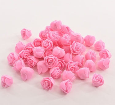 50 Packs Of Simulated PE Rose Foam Flower Handmade Candy Box Foam Rose