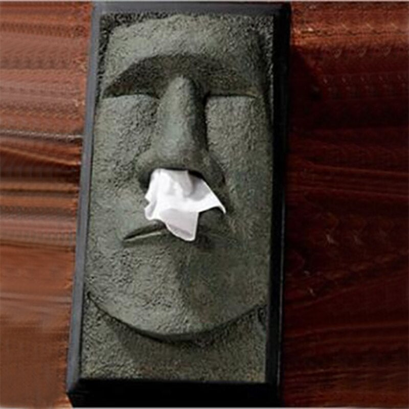 Easter stone portrait tissue box