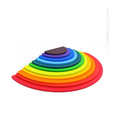 Children's solid wood rainbow blocks