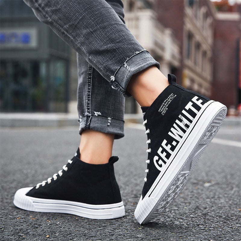 High top canvas shoes