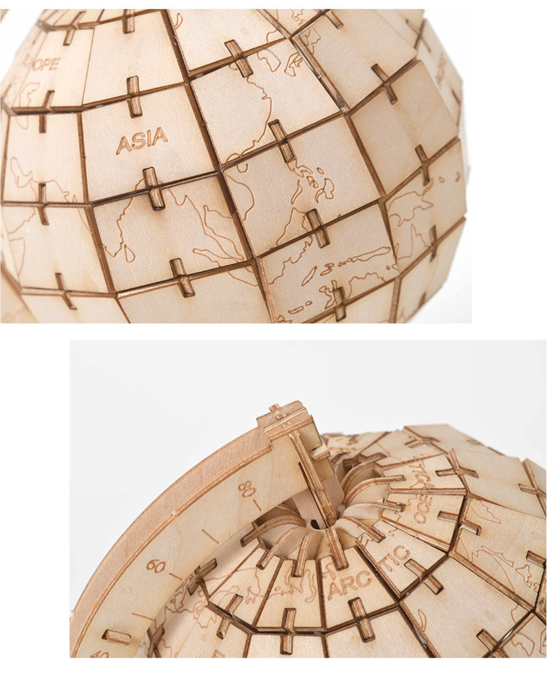 DIY toy globe 3D wooden