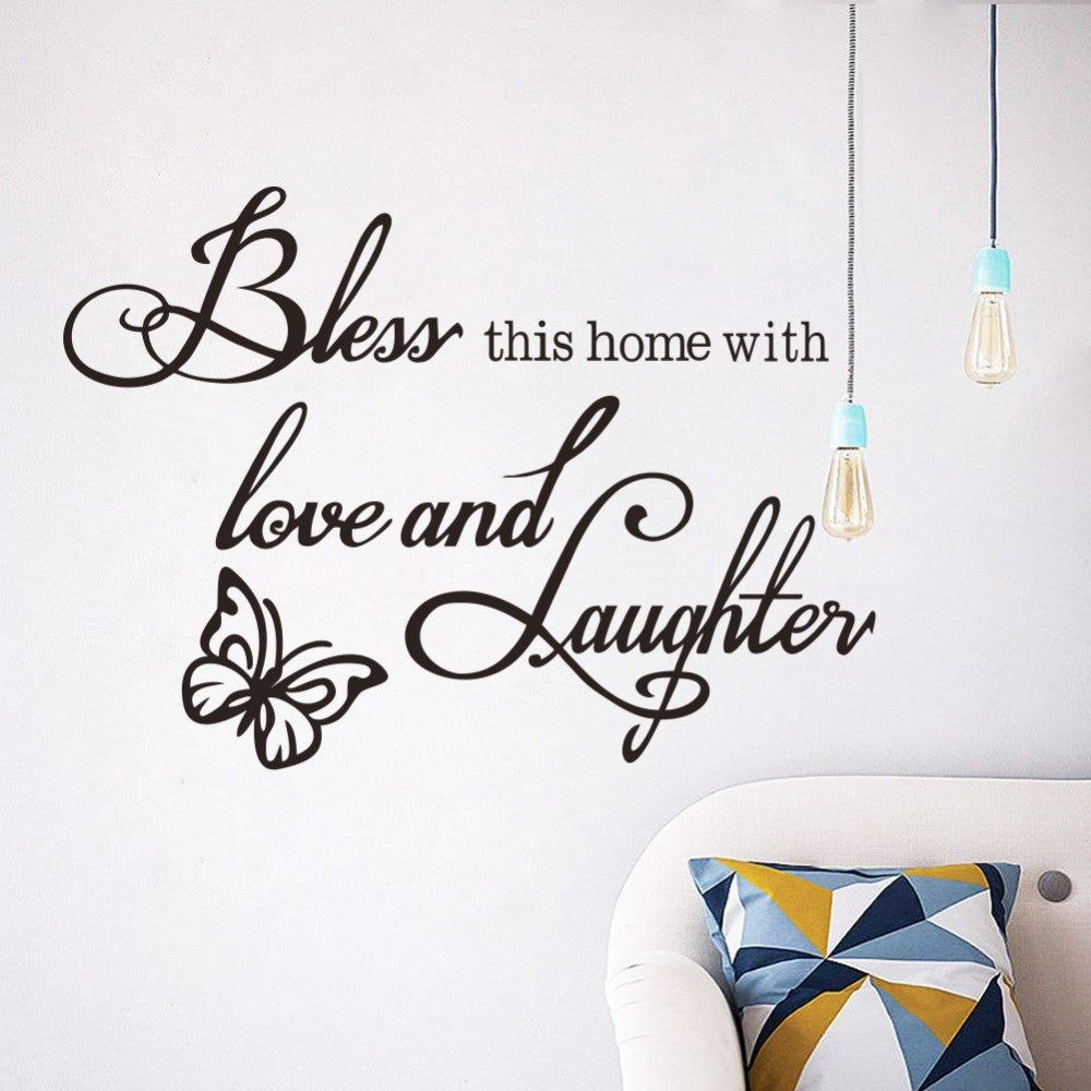 English Bless this Home Foreign Trade Carved Wall Stickers