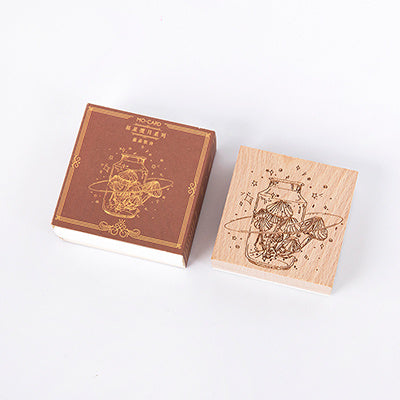 Craft wooden rubber stamp