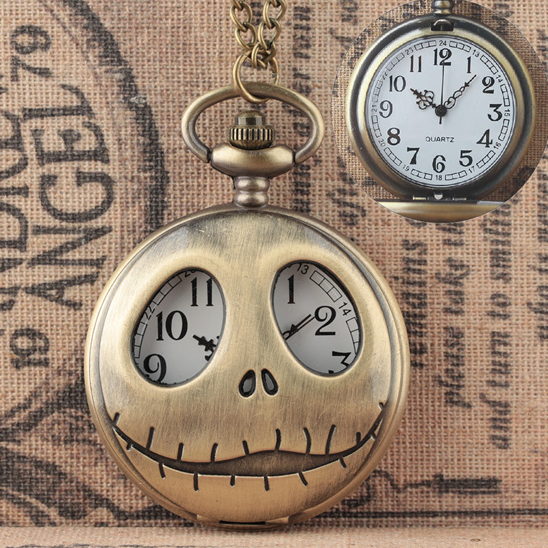 Halloween themed cartoon retro pocket watch