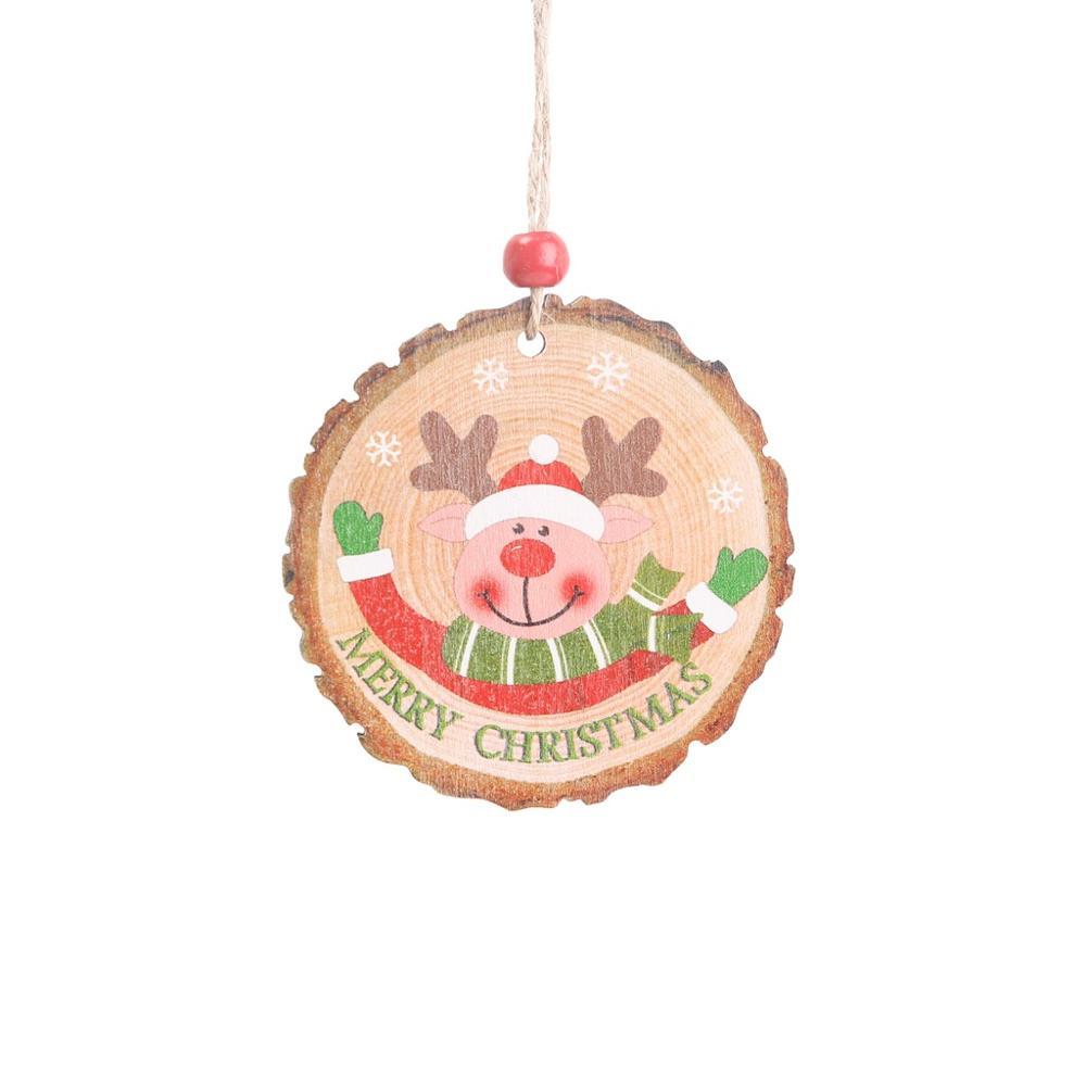 Christmas wooden pendant