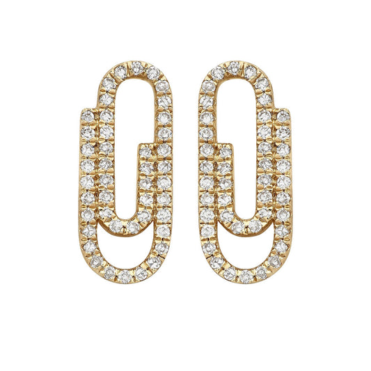 Paper clip earrings female earrings