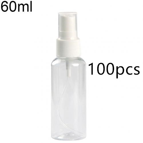 Clear plastic spray bottle