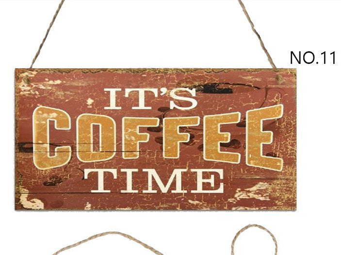 Coffee Signboard Wooden Hanging Sign