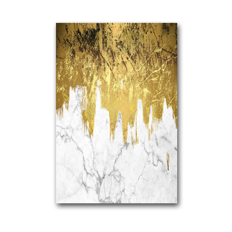 Golden abstract square decorative painting