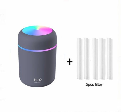 Home Car Charging Colorful Air Humidifier Usb Water Replenishment