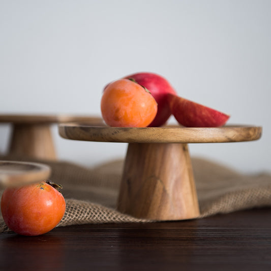 Solid wood dried fruit snack cake tray