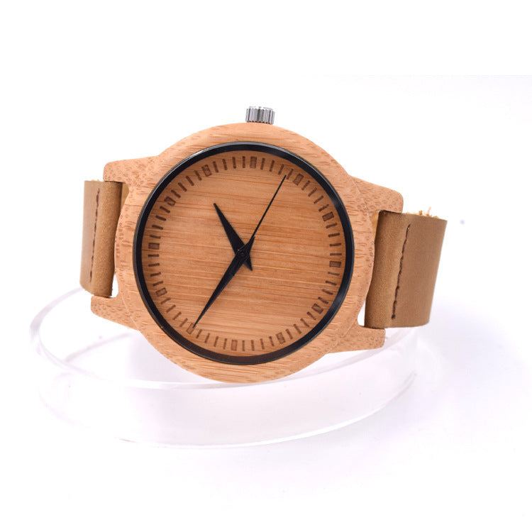 Wooden quartz wood watch