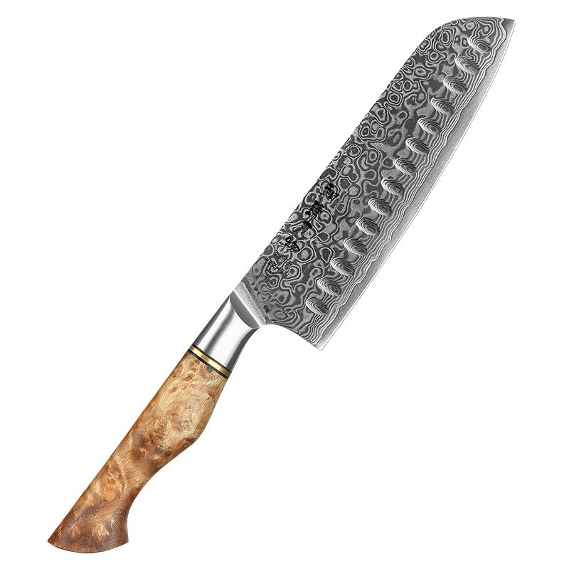 Damascus steel kitchen knife