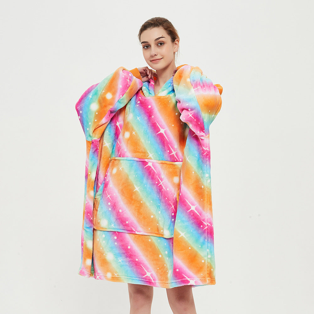 TV blanket outdoor cold and warm night gown