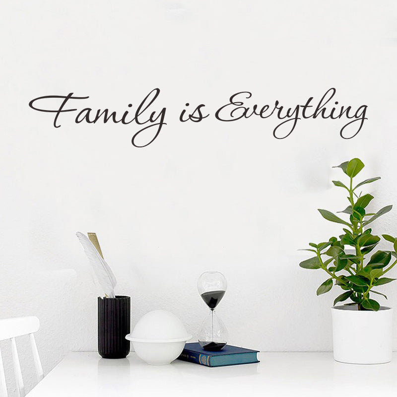 Family Is Everything English Motto Wall Stickers Family Removable Wall Stickers FX1077