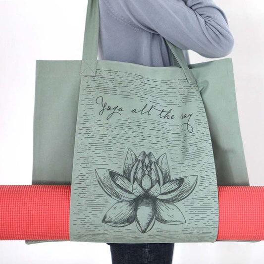 Large Capacity Extra Thick Cotton Canvas Yoga Mat Backpack