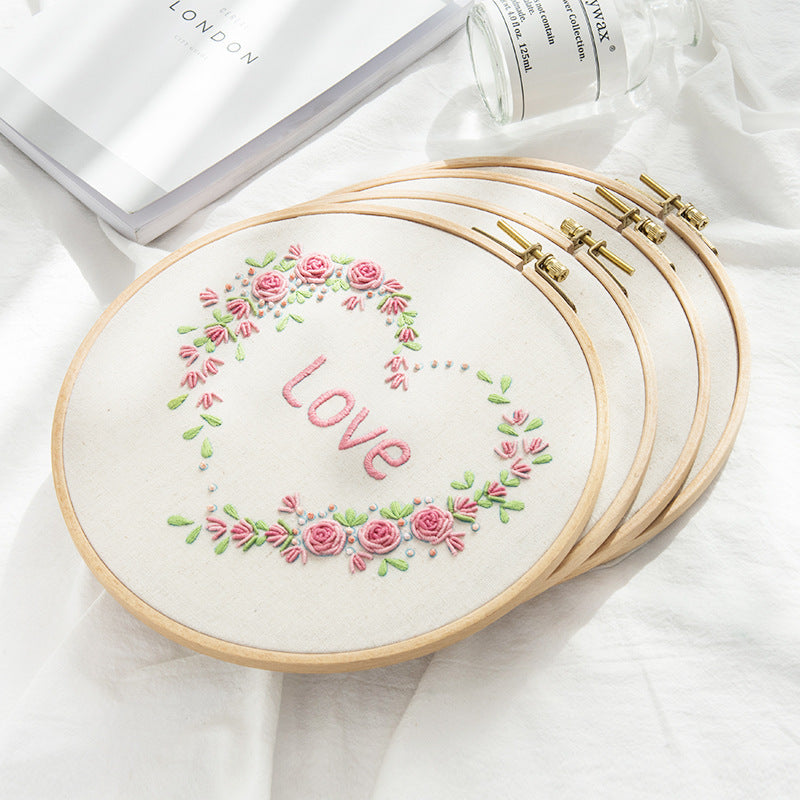 Hand Embroidered Diy Love Fabric Three-dimensional Ribbon Painting