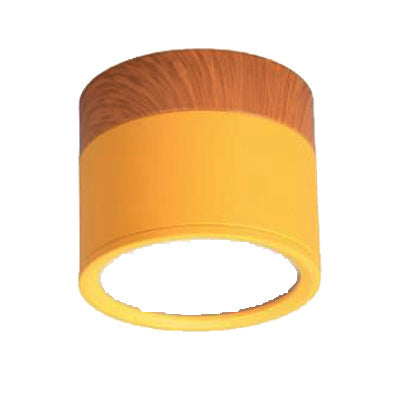 Led makaron wood grain aluminum downlight