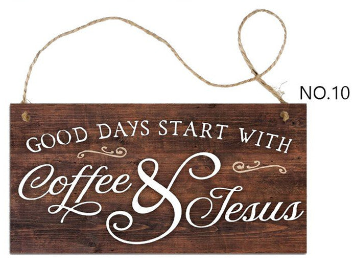 Coffee Signboard Wooden Hanging Sign