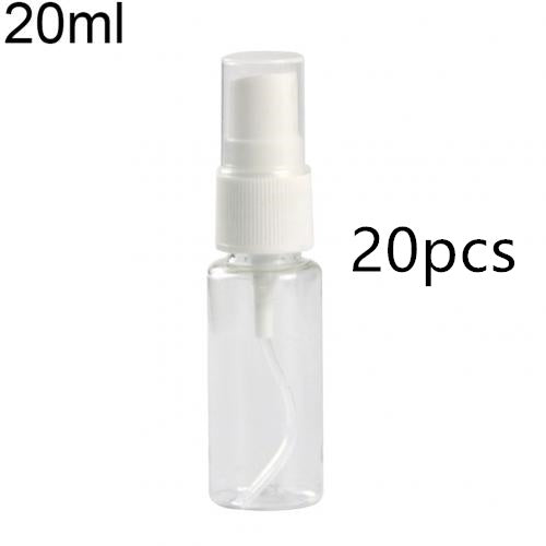 Clear plastic spray bottle