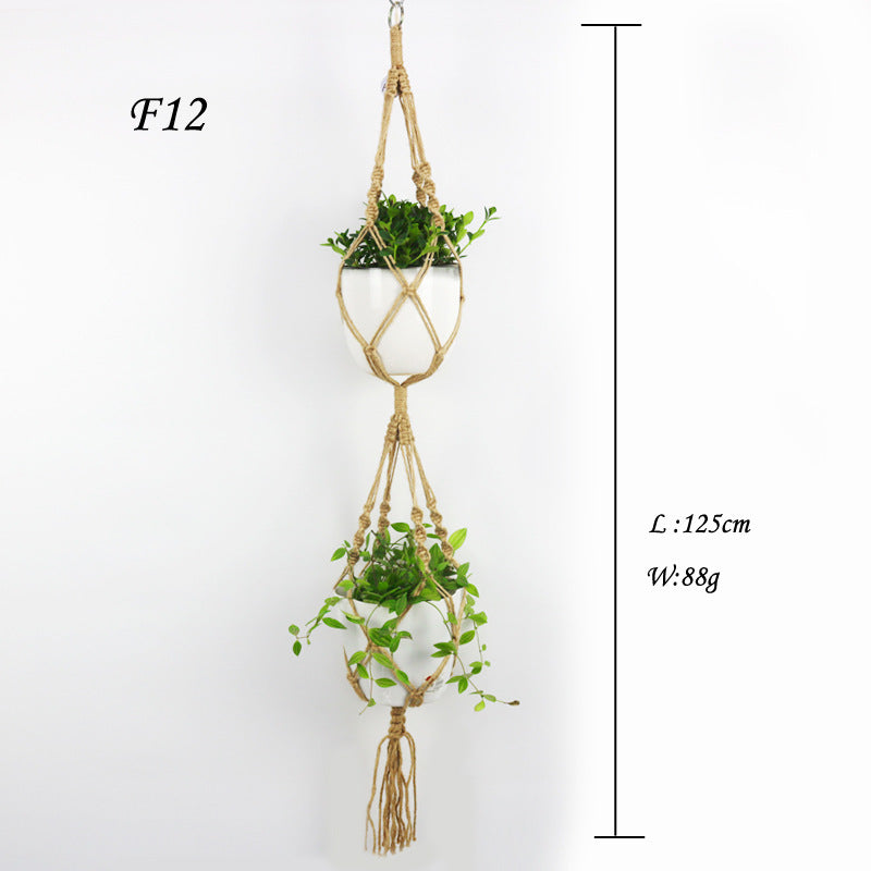 Bead hanging basket plant net hanging basket