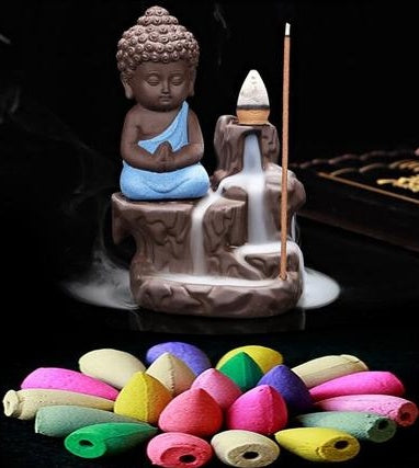 Ceramic Buddha Inverted Incense Burner Ornaments