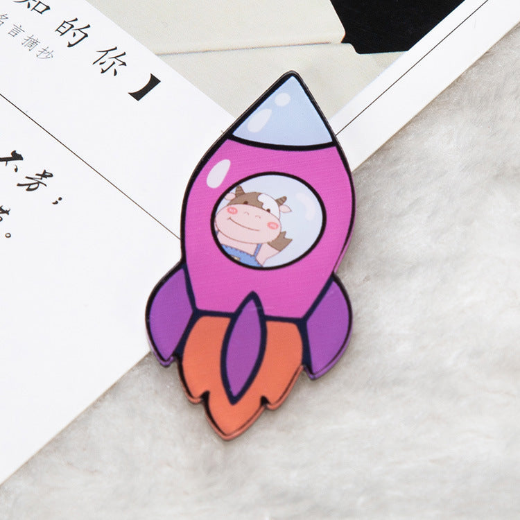 Cute Japanese Creative Cartoon Acrylic Brooch Girl Clothes Bag Pendant Badge Pin Jewelry