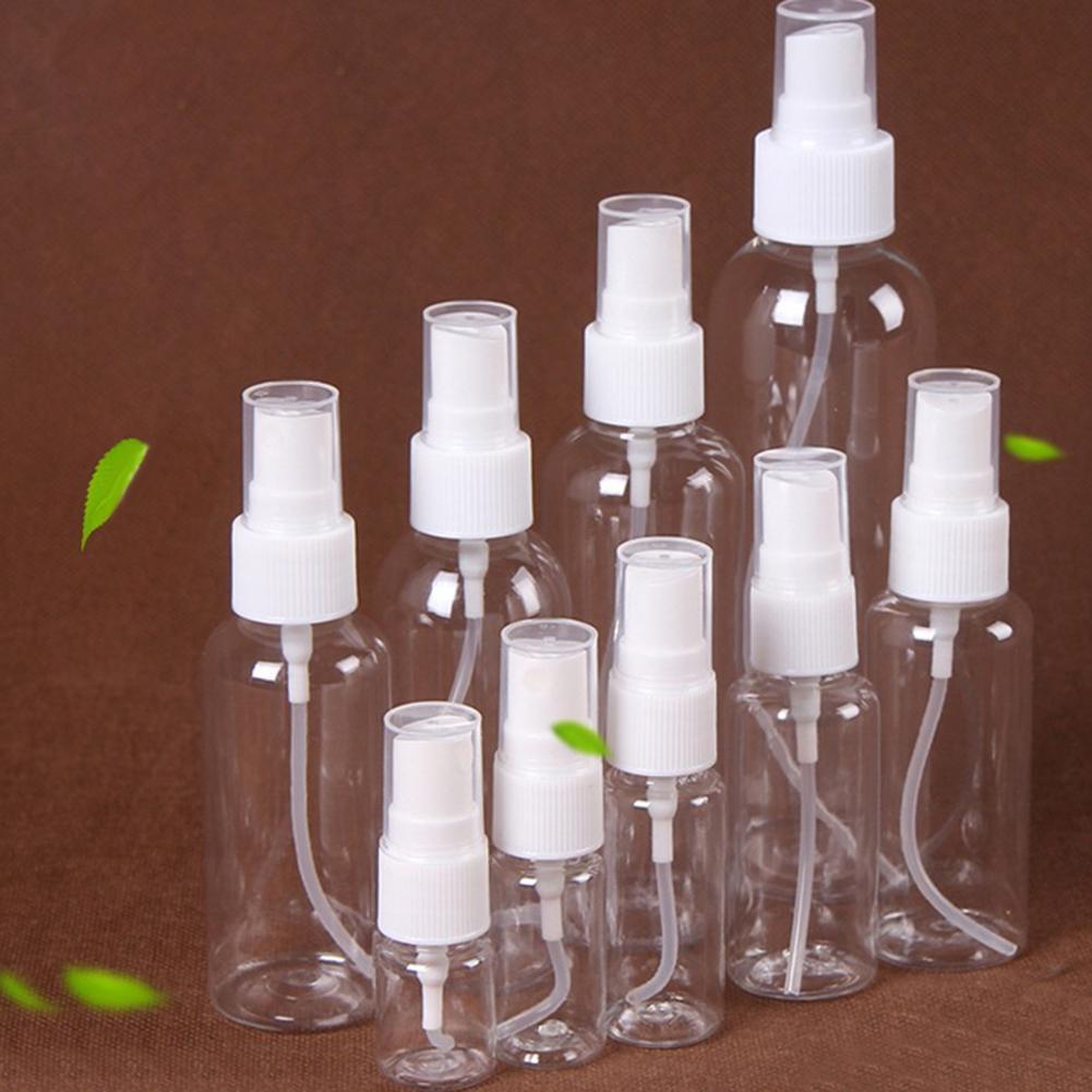 Clear plastic spray bottle