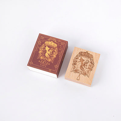 Craft wooden rubber stamp