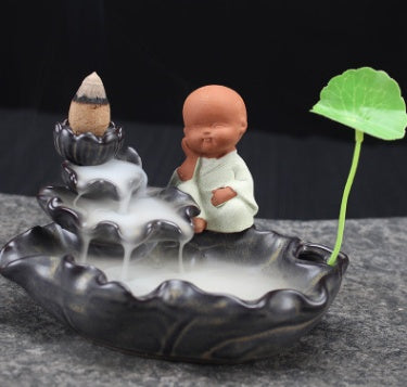 Lotus back incense burner decoration