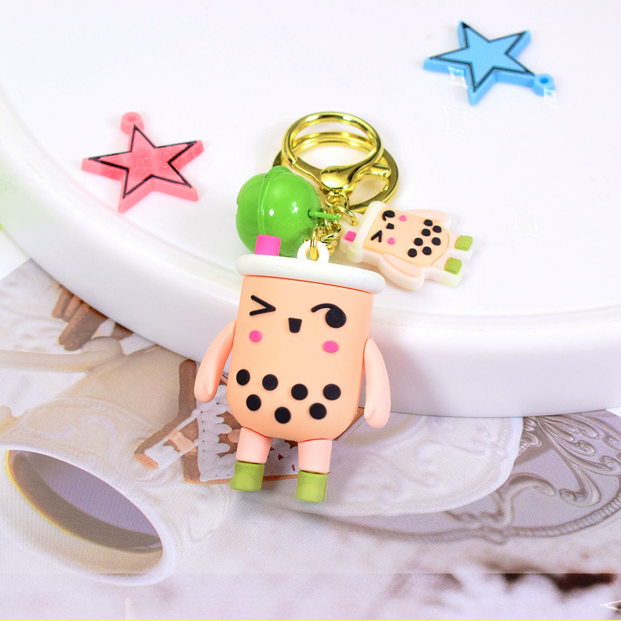 Doll keychain pendant simulation food ice cream key chain