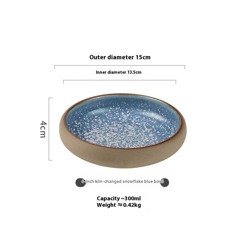 Creative Japanese Ceramic Disc Household Salad Daily Plate