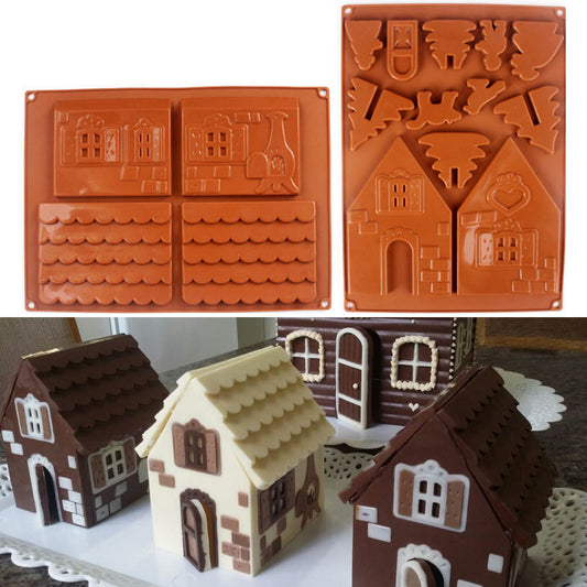 Christmas House Chocolate Silicone Mould