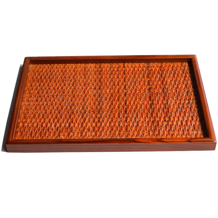 Handmade rattan wooden tray