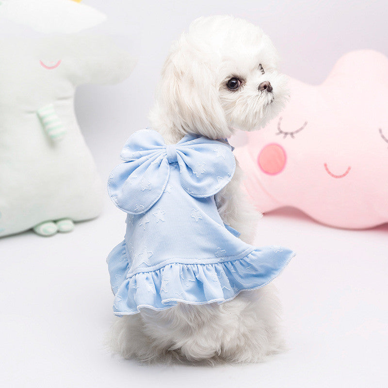 Small dog sweet suspender skirt