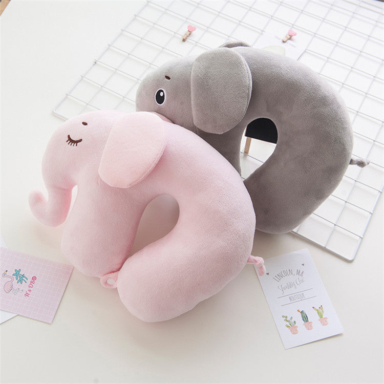 Elephant couple  U pillow neck pillow