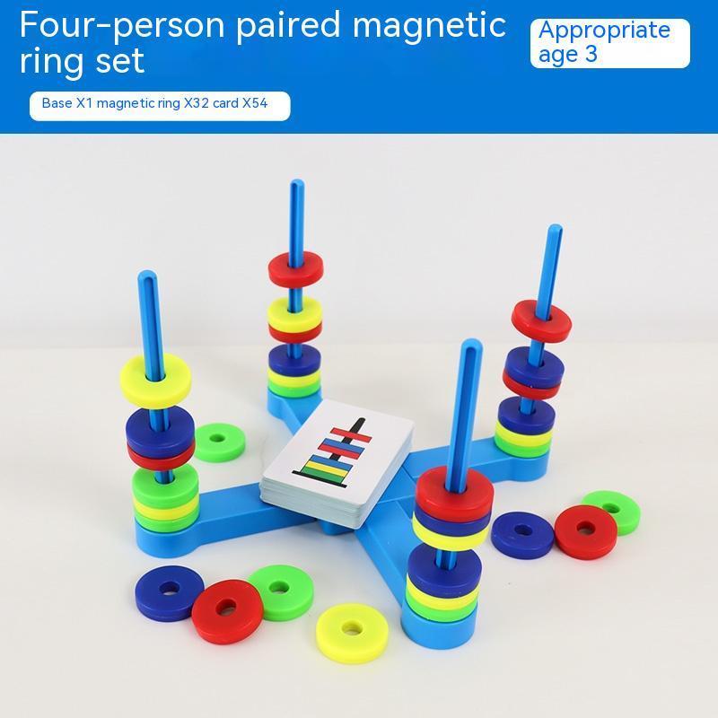 Children's Puzzle Colored Matching Magnetic Ring Toys