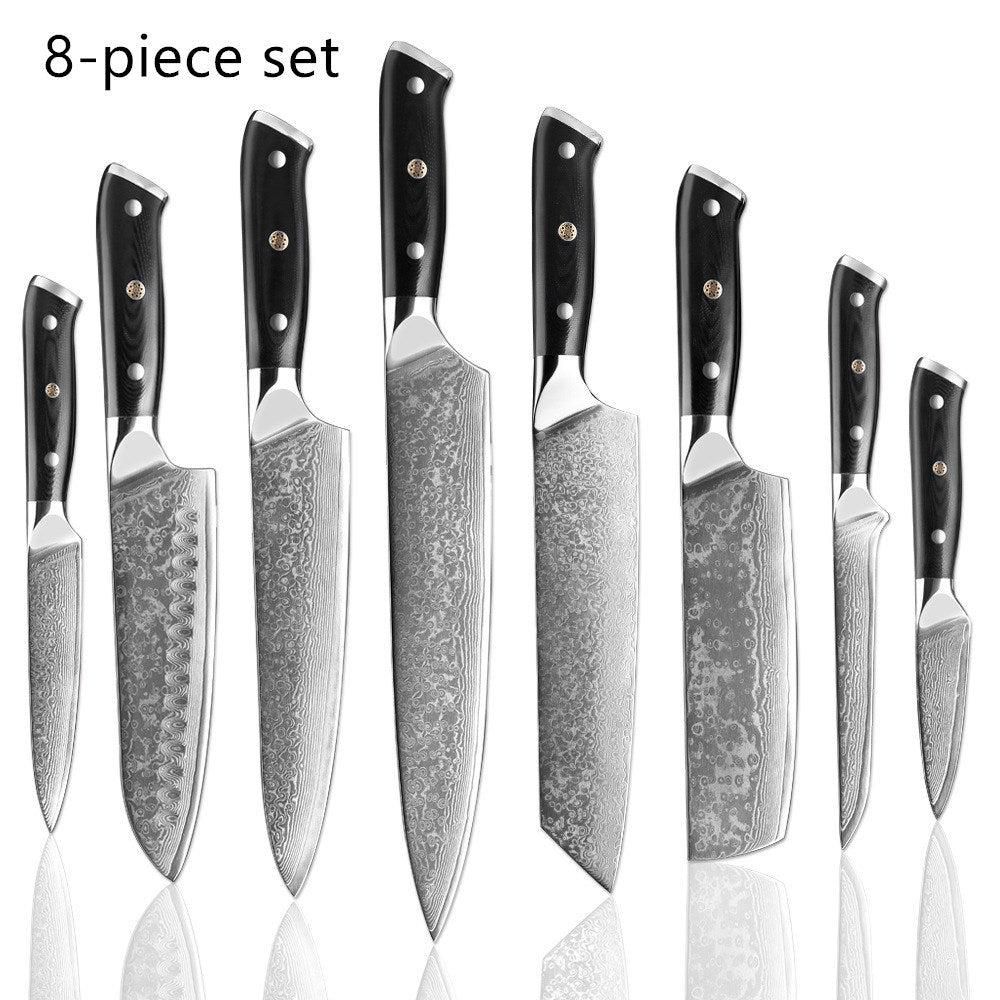 Damascus western style stainless steel chef's knife