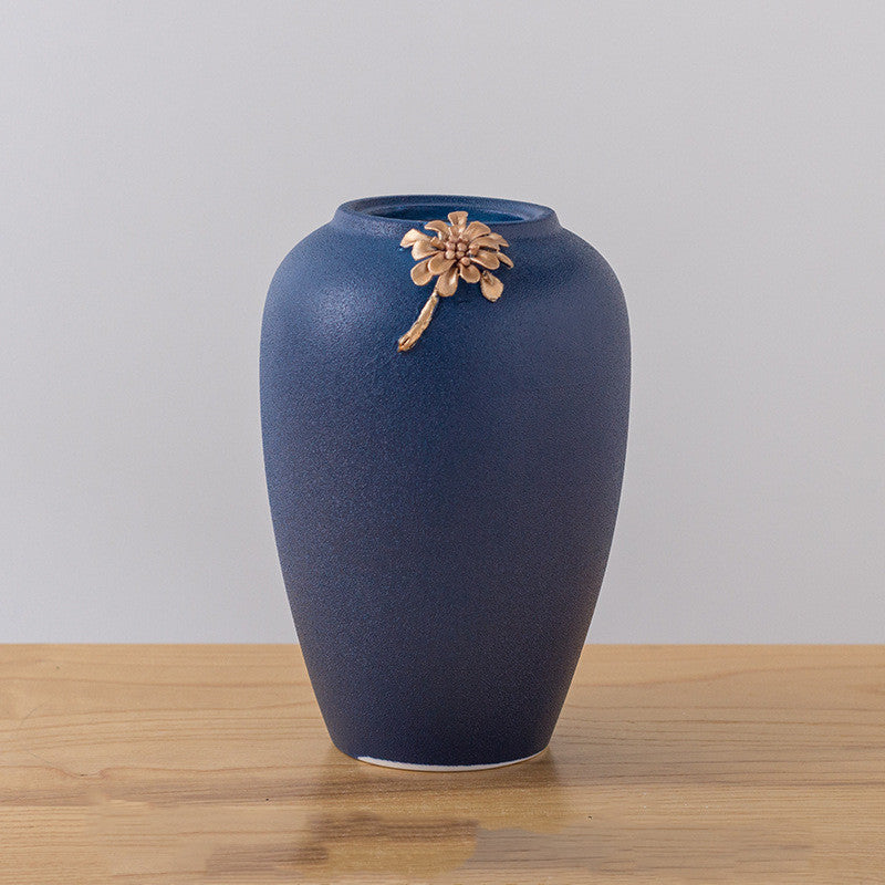 Blue ceramic vase