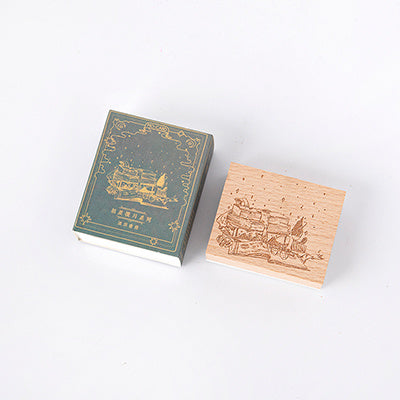 Craft wooden rubber stamp