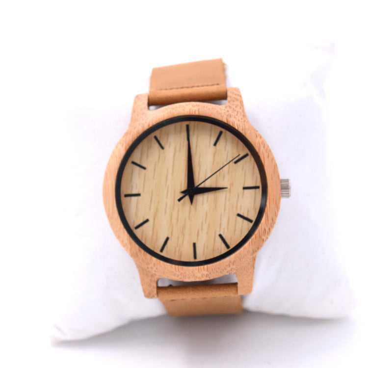 Wooden quartz wood watch