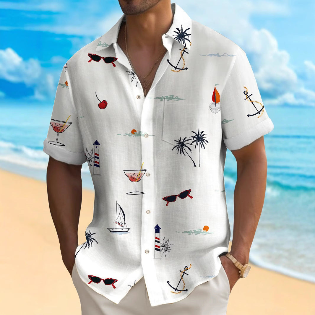 Men's Fashion Hawaiian Digital Printing Shirt