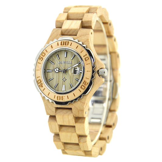 men Wooden quartz watch