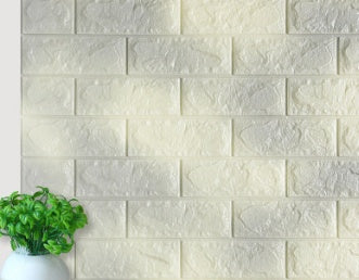 Self-adhesive Wallpaper Waterproof Anti-collision Background Wall Brick Wallpaper 3d Solid Wall Stickers Soft Bag