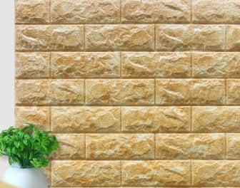 Self-adhesive Wallpaper Waterproof Anti-collision Background Wall Brick Wallpaper 3d Solid Wall Stickers Soft Bag