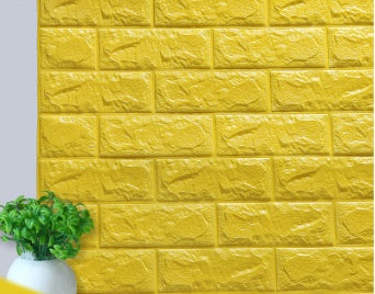 Self-adhesive Wallpaper Waterproof Anti-collision Background Wall Brick Wallpaper 3d Solid Wall Stickers Soft Bag