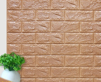 Self-adhesive Wallpaper Waterproof Anti-collision Background Wall Brick Wallpaper 3d Solid Wall Stickers Soft Bag