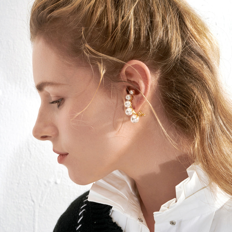 Michel Lobe Wrap Stud Earrings