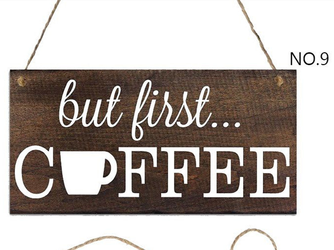 Coffee Signboard Wooden Hanging Sign