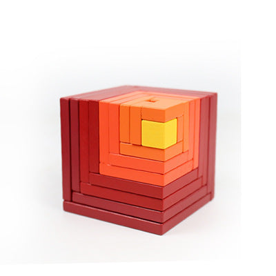 Children's solid wood rainbow blocks